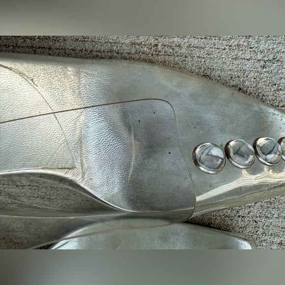 Yves Saint Laurent Cinderella clear heels rhinestones slingback 9 8.5 YSL - Picture 11 of 15